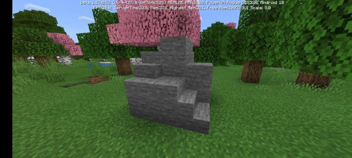 Структура с камнями в Minecraft