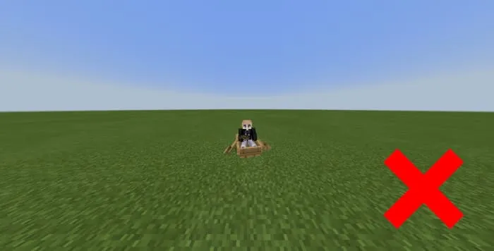 Player is not allowed to ride a boat