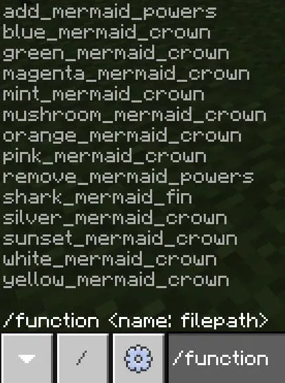 The function of becoming a mermaid