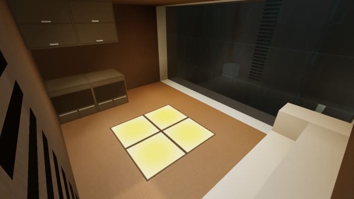 Sauna room in Minecraft