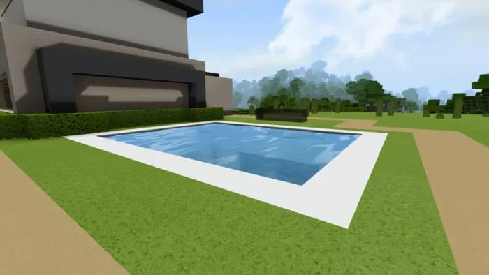 Swimming pool in the yard