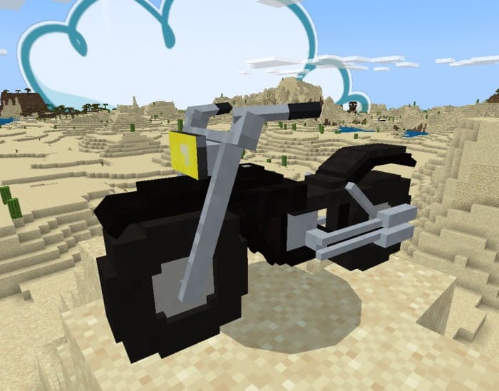 Motorcycle in Minecraft