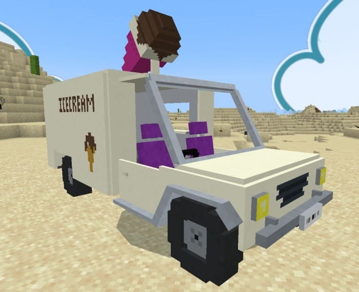 Машина с мороженным в Майнкрафт