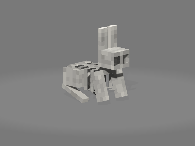 Кролик-скелет в Minecraft