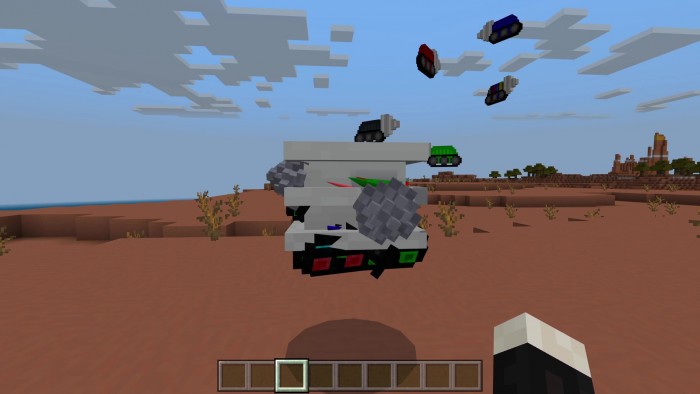 Белый авто шахтер в Minecraft