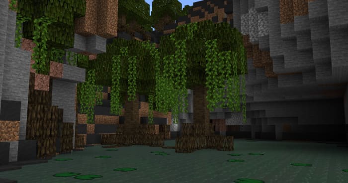 Screenshot of the mangrove biome swamp