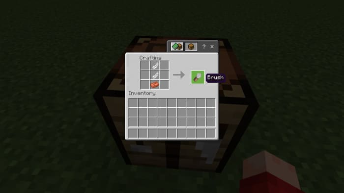 Craft brushes in Minecraft