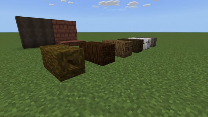 Types of hollow logs in Minecraft
