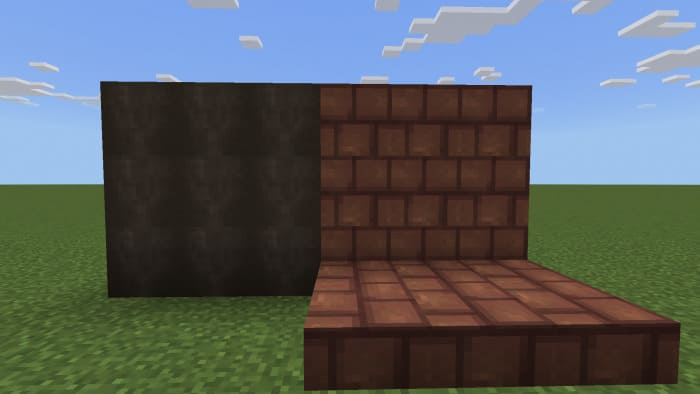 Dirt and mud bricks in Minecraft