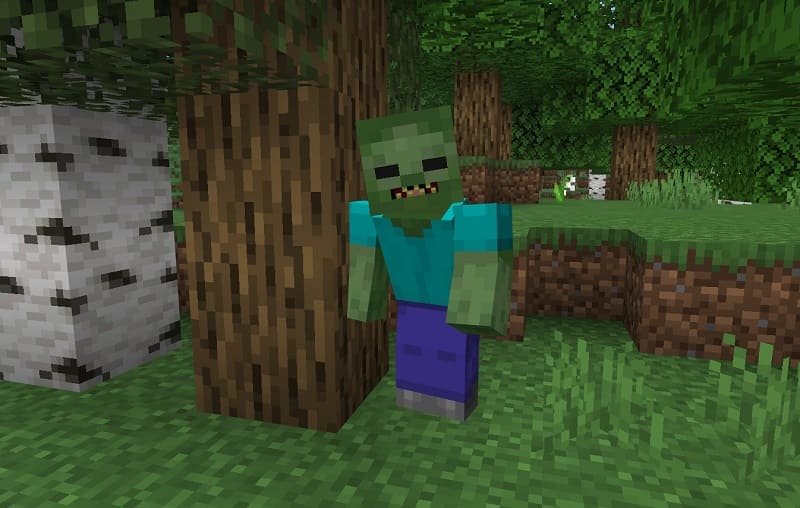 Fast zombie in Minecraft