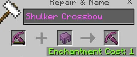 Repair of the Shulker crossbow