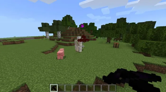 The projectile flies into the golem