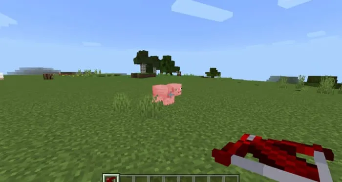 Crossbow and pig
