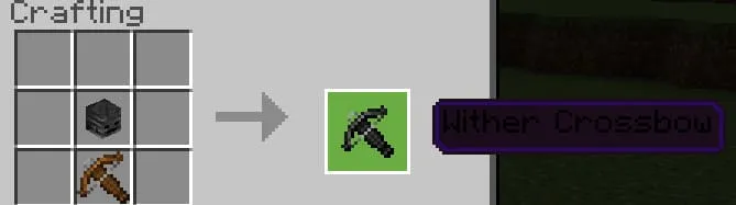 Crafting a trident from the skull of a wither skeleton