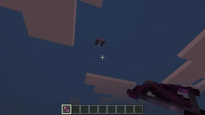 White sheep levitating