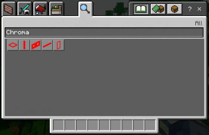 Neon blocks in inventory