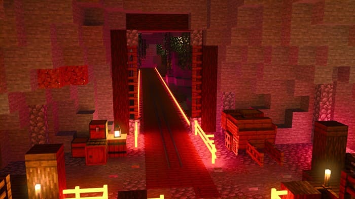 Neon dungeon in Minecraft