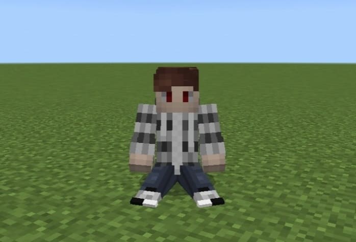 Player is sitting in Minecraft