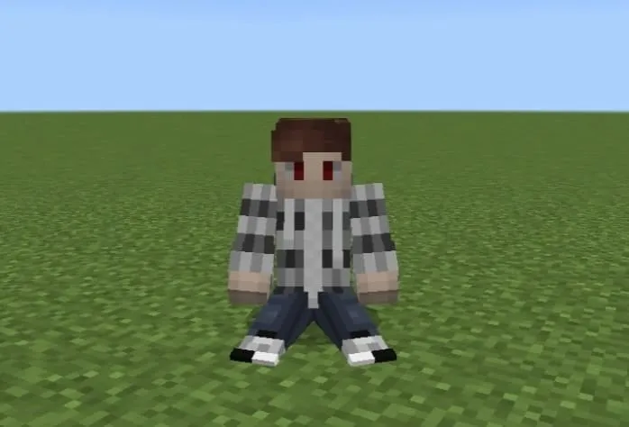 Player is sitting in Minecraft