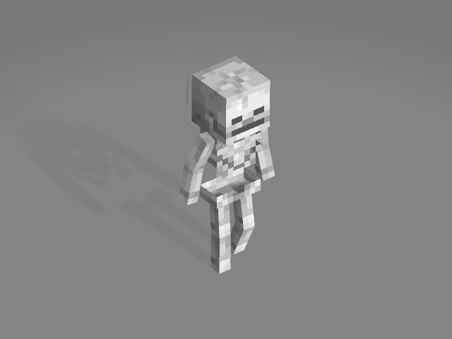 Анимация скелета в Minecraft