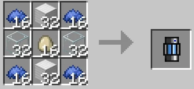 Crafting a blue capsule