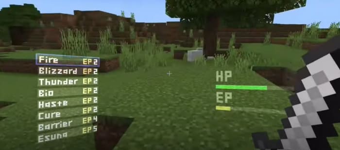 New RPG interface in Minecraft