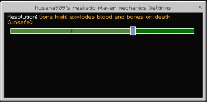 Customization with blood effects in Minecraft