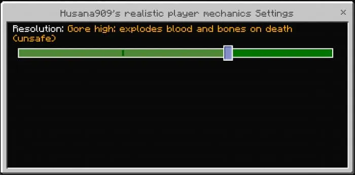 Customization with blood effects in Minecraft