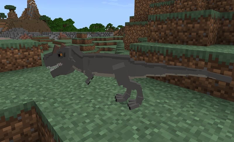 Ready dinosaur in MCPE