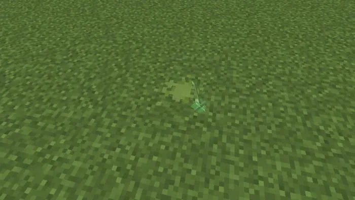 The glue from the bow hit the ground