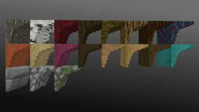 Supports in the form of blocks