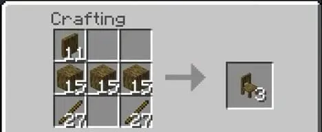 Creating a chair in Minecraft