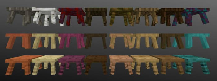 Available stools in Minecraft