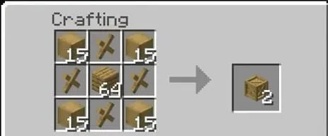 Craft of a box made of hewn wood