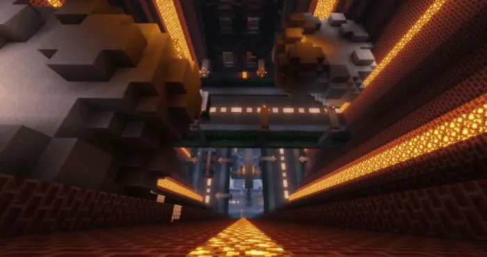 Dropper with Nether fortress