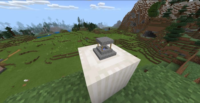 Mini well in Minecraft