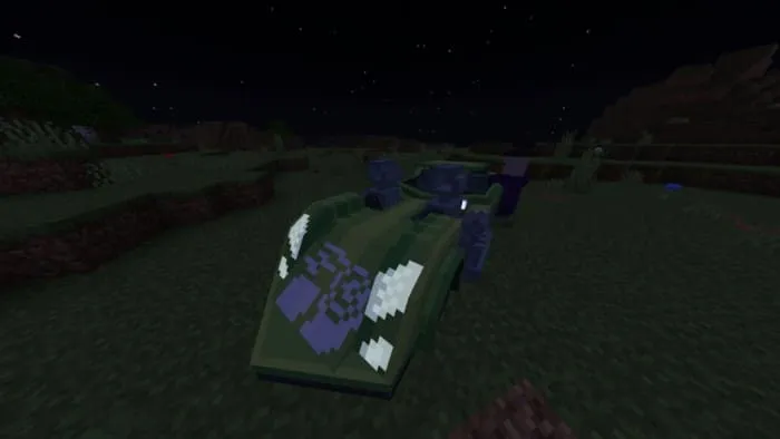 Hot wheels car at night