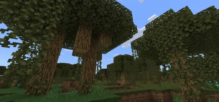 Big swamp trees in Minecraft