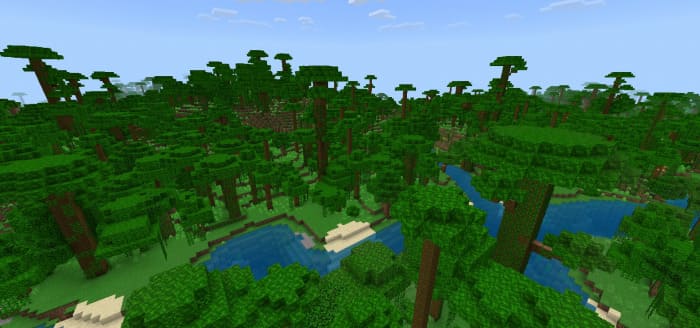 Jungle in Minecraft with a mod