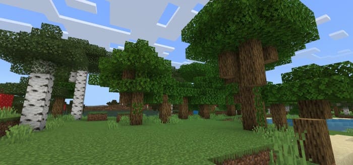 Ordinary trees in Minecraft