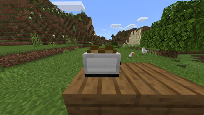 Toaster block in Minecraft PE