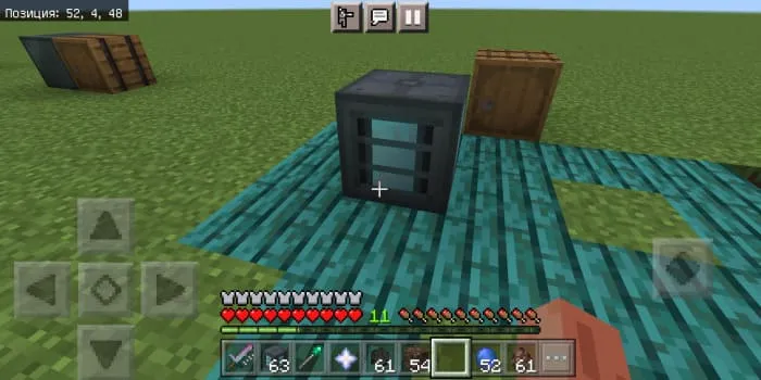 Quarry block placed in Minecraft
