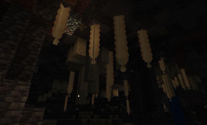 Sticky stalactites hanging down