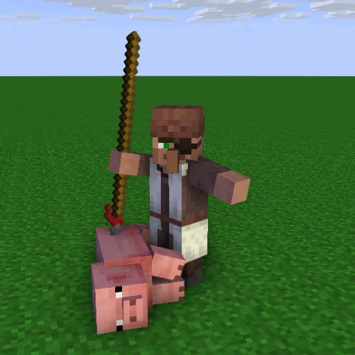 Житель охотник и свинья