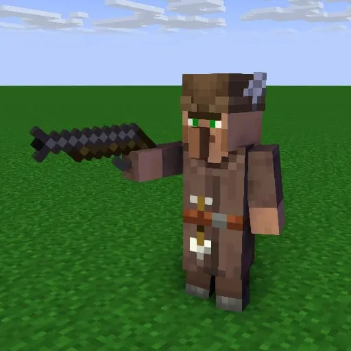 Resident holds a musket in his hand