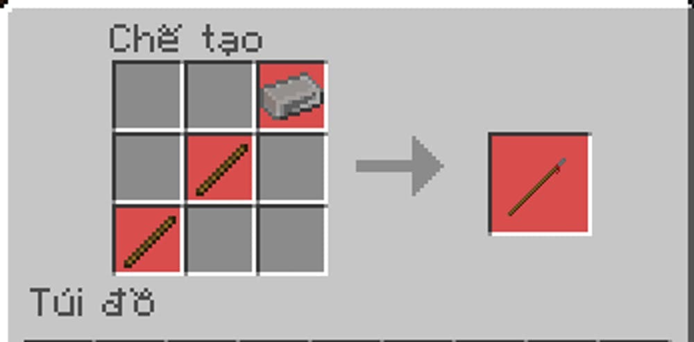 Crafting Spears in Minecraft