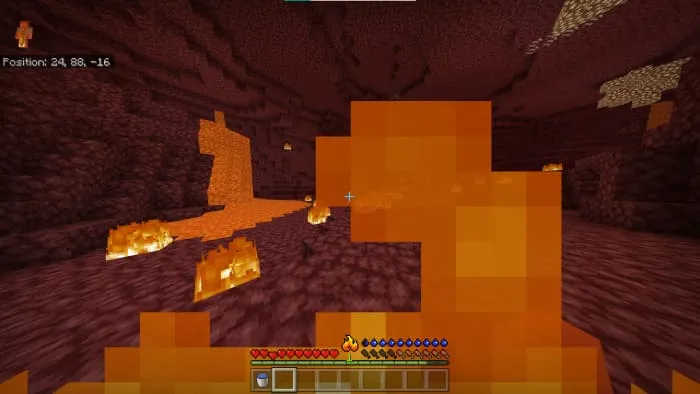 Player takes damage from temperature