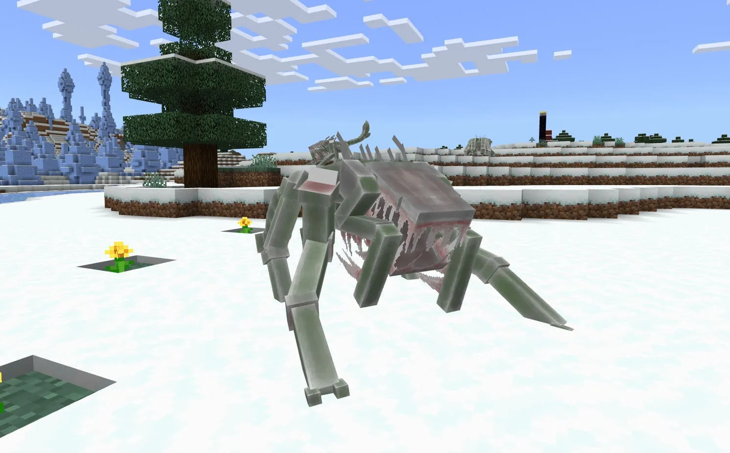 White Spikes in a snowy biome