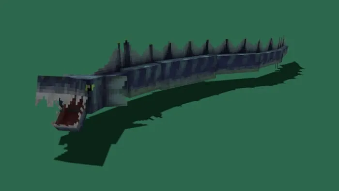 Sea Serpent on green background