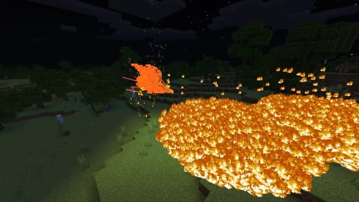 Phoenix surrounded by fire